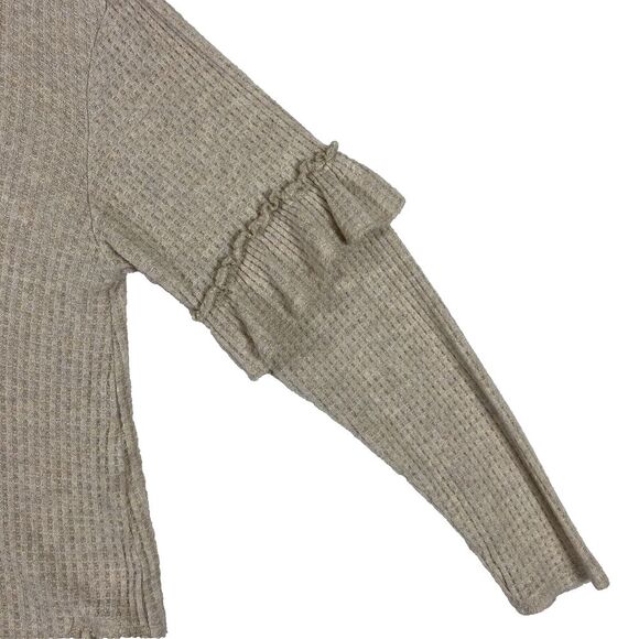 Democracy Lightweight Sweater Shirt Tan/Beige Long Sleeve Women's Size Medium - Picture 4 of 9